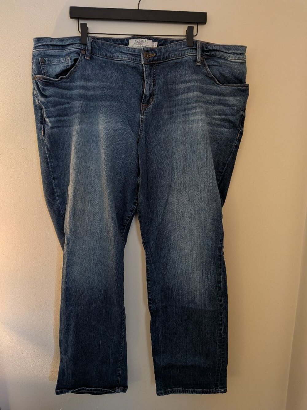 Torrid Denim Straight Leg Jeans Size 26T Tall Medium Wash Plus Size